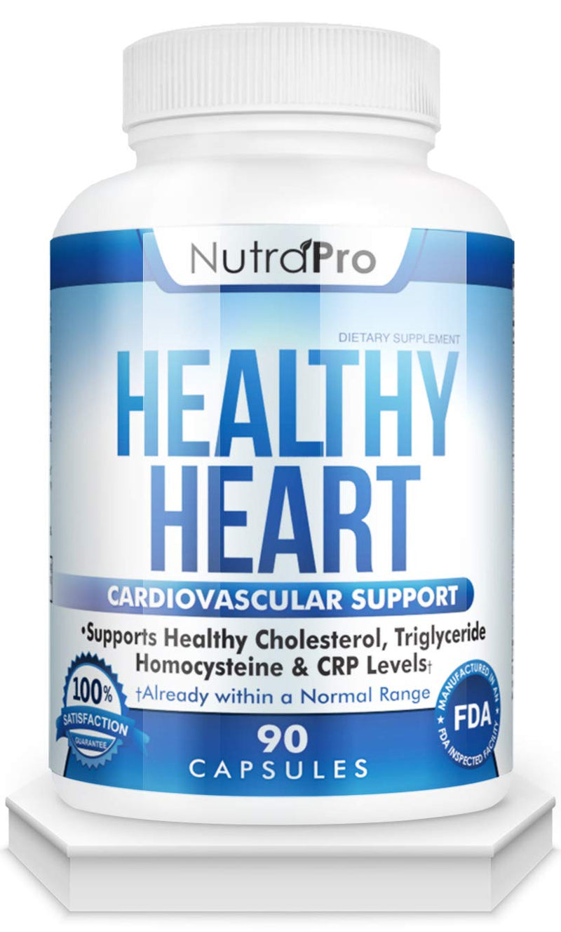 NutraPro Healthy Heart - Heart Health Supplements. Artery Cleanse & Protect .Supports Healthy Cholesterol and Triglyceride. GMP Certified.