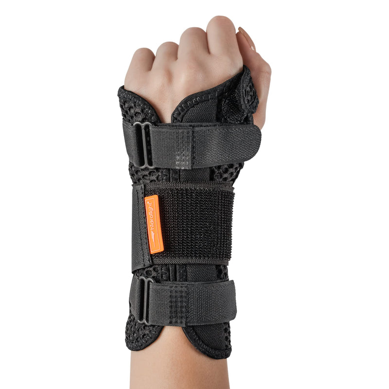 [Australia] - HIDROLIGHT - Comfort Air Orthosis for Left Hand Brace - Pain Relief Wristbands, or Tendonitis, Arthritis, Sprains, Carpal Tunnel - Non-Slip Grip, Adjustable Stripe, Wrist Support - Black, Medium 1 
