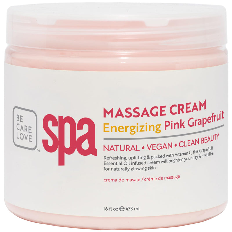BCL SPA Massage Cream - Body Lotion & Body Cream with Organic Pink Grapefruit, Shea Butter, Aloe Vera, Vitamin E, Argan, and Almond Oils - Nourish & Revitalize skin. Home/Professional use 16 fl oz 16 Fl Oz (Pack of 1)