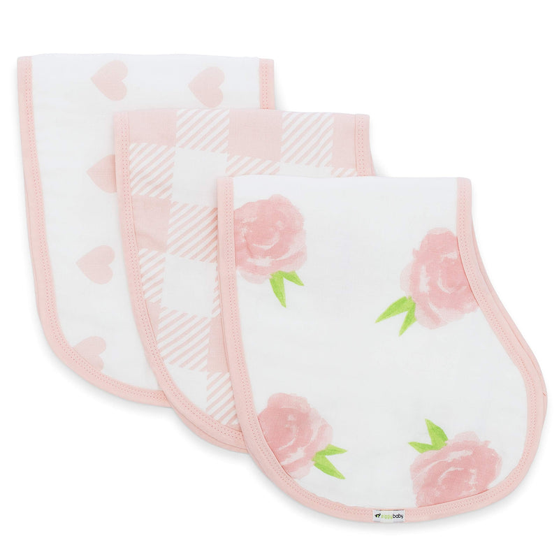 [Australia] - Burp Cloths, Burp Bib Sets Pink-white 
