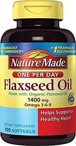 [Australia] - Nature Made Organic Flaxseed Oil 1400 mg 700mg Omega 3 100 Liquid Softgels 3 PACK 