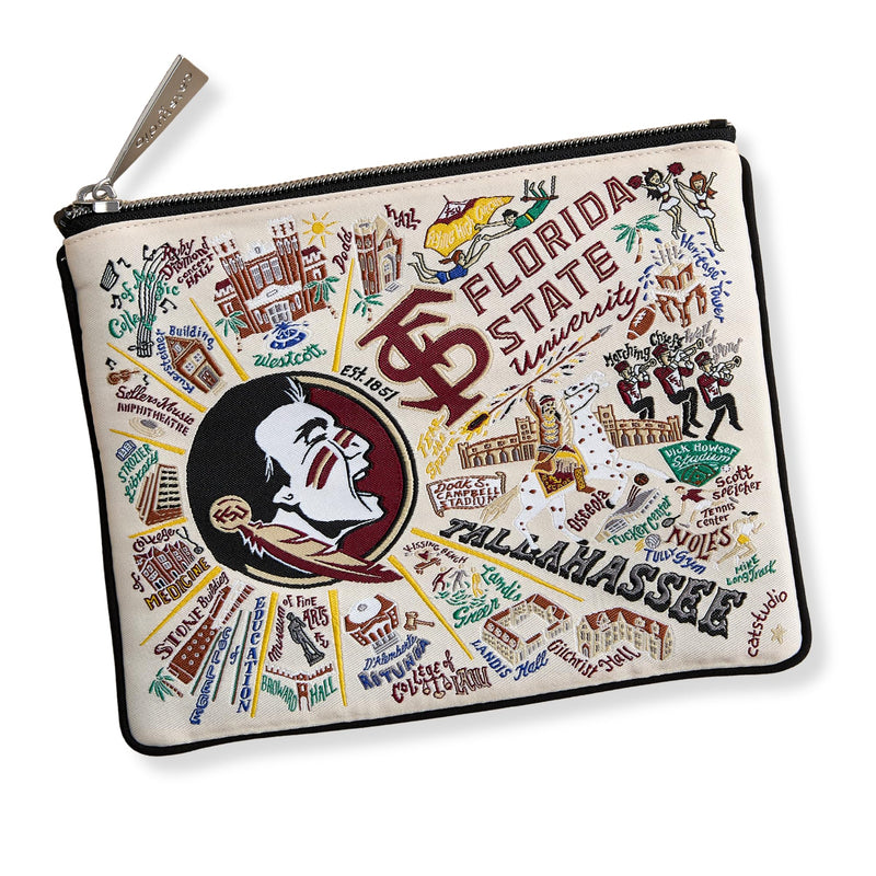 Florida State University (FSU) Zipper Pouch Purse, Makeup Bag | Zipper Bag - Holds Phone, Makeup, Wallet, Glasses, & Travel Essentials - Alumni, Acceptance & Graduation Gift Florida State University