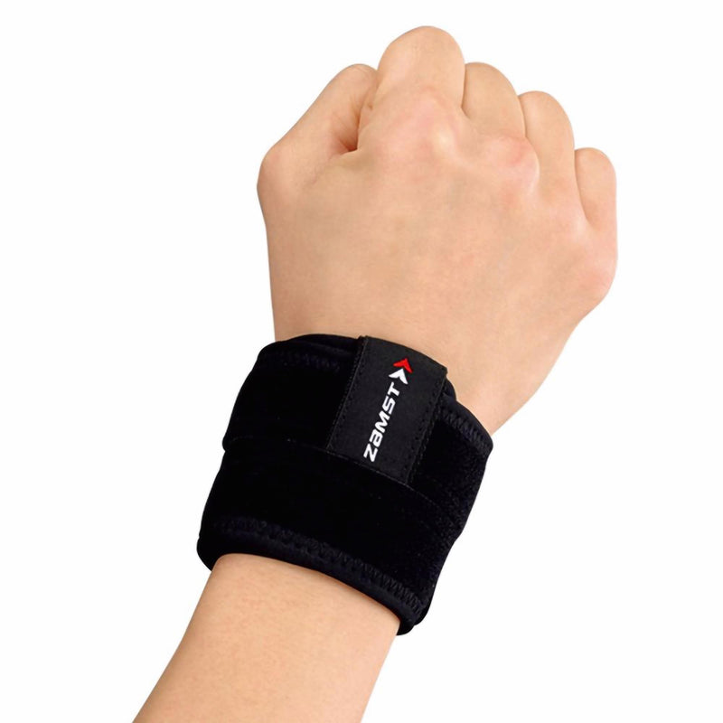 [Australia] - Zamst Wrist Band - Adjustable Sports Wrist Brace with Dual Strap Structure for General Wrist Support, Wrist Wraps for Pain Relief - for Tennis, Racket Sports, Gym, Working Out Small 
