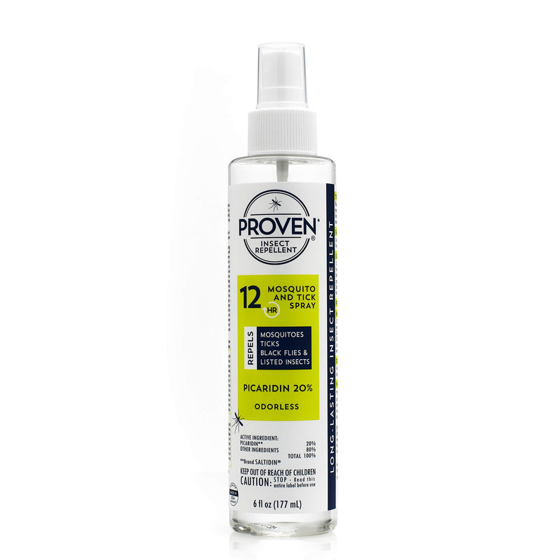 [Australia] - Proven Insect Repellent Spray, Keep Mosquitoes, Ticks and Flies Off, DEET Alternative Repellent, Up to 12-Hour Protection, Great for Camping or Hiking, 6 Ounce, Odorless Spray Unscented 6 Fl Oz (Pack of 1) 