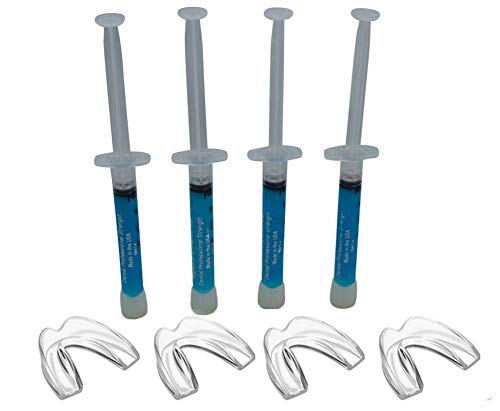 [Australia] - 4 Syringes Remineralization Gel with 4 Custom Teeth Trays - Strengthens Teeth Enamel - Reduces Teeth Sensitivity - Remineralizes and Desensitizes Teeth - Great for After Teeth Whitening 