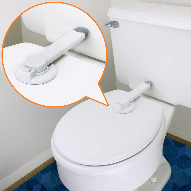 [Australia] - Baby Toilet Lock by Wappa Baby - 9"L x 4"W - Ideal Baby Proof Toilet Lid Lock - No Tools Needed Easy Installation with 3M Adhesive - Top Safety Toilet Seat Lock - Fits Most Toilets - White (1 Pack) 1 Count (Pack of 1) 