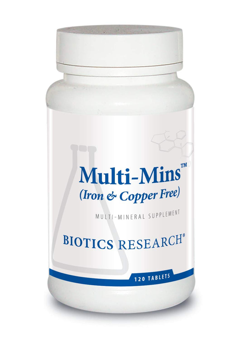 [Australia] - Biotics Research Multi Mins Iron and Copper Free Multi Mineral Complex, Balanced Source of Mineral Chelates and Whole Food, Phytochemically Bound Trace Minerals, Easily Absorbed. 120 Tabs 