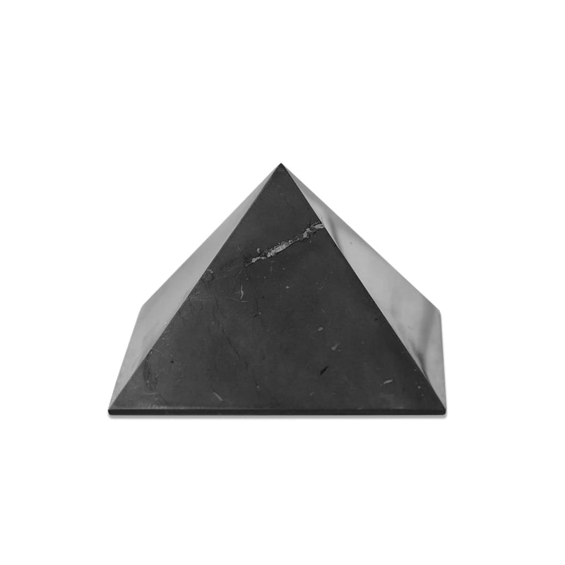 [Australia] - Karelian Heritage Shungite Stone Pyramid 2" | Authentic Shungite Stones Protection Polished Pyramid 2 inches (5 cm) | Black Stone Crystal Pyramid for Whole House Protection and Meditation PP03 5 cm, 1.96 inches 