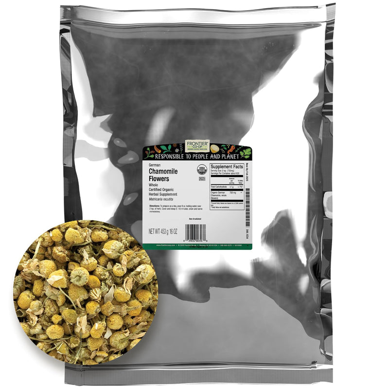 [Australia] - Frontier Co-op Organic Whole Chamomile Flowers 1lb 16 oz 