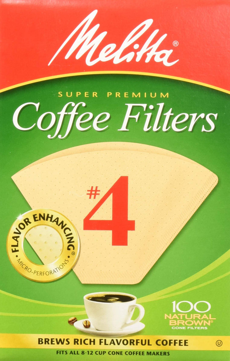 [Australia] - Melitta M4 Cone Coffee Filters Natural, 100 Count, Brown 100 Count (Pack of 1) 