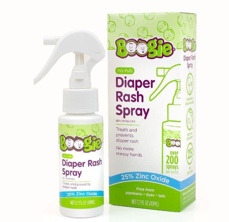 [Australia] - Diaper Rash Cream Spray by Boogie Bottoms, Travel Friendly No-Rub Touch Free Application for Sensitive Skin, from The Maker of Boogie Wipes, Over 200 Sprays per Bottle, 1.7 oz 