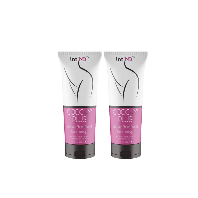 [Australia] - IntiMD COOCHY PLUS (2 Pack) Intimate Shave Cream Rash-Free With MOISTURIZING+ 8oz 8 Fl Oz (Pack of 2) 