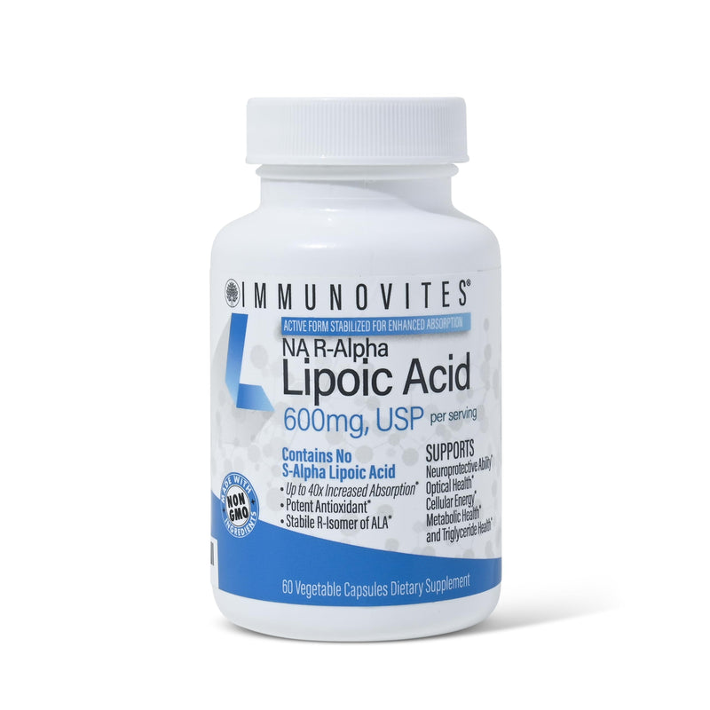 [Australia] - Stabilized R-Alpha Lipoic Acid ((True)) 600mg per Serving [[High Potency & up to 40x Increased Absorption]] (Na R-ALA) (Na R-LA) (Na R-Lipoate) (1 Bottle) 60 Count (Pack of 1) 