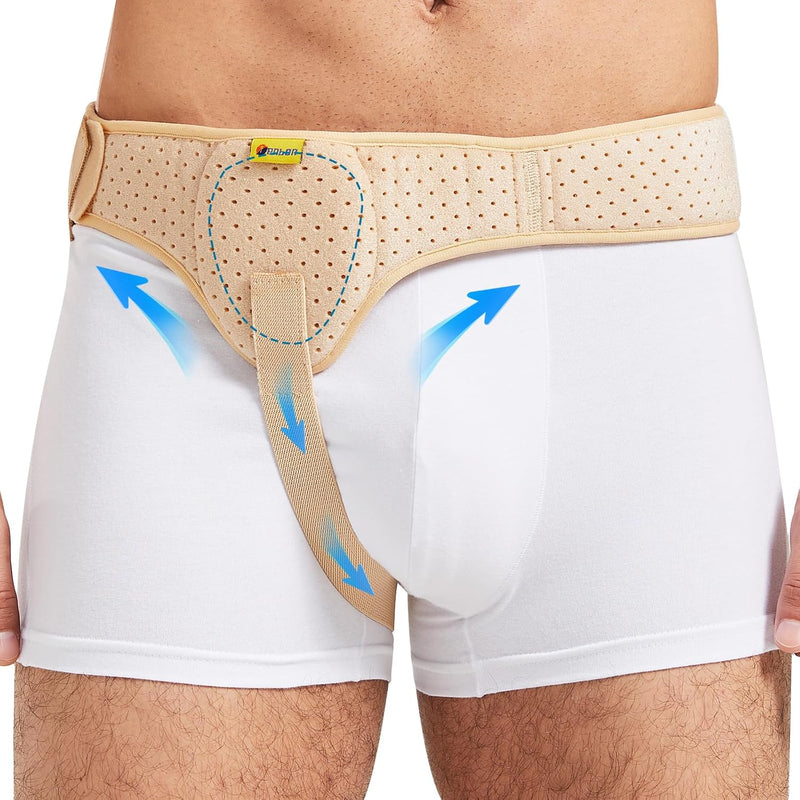 [Australia] - ORTONYX Inguinal Groin Hernia Truss Support Belt - Right Beige 