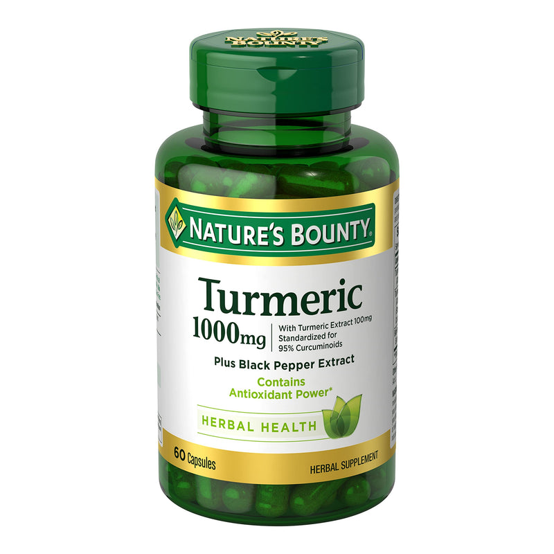 Nature's Bounty Turmeric with Black Pepper Extract, 60 Capsules 60 Count (Pack of 1)