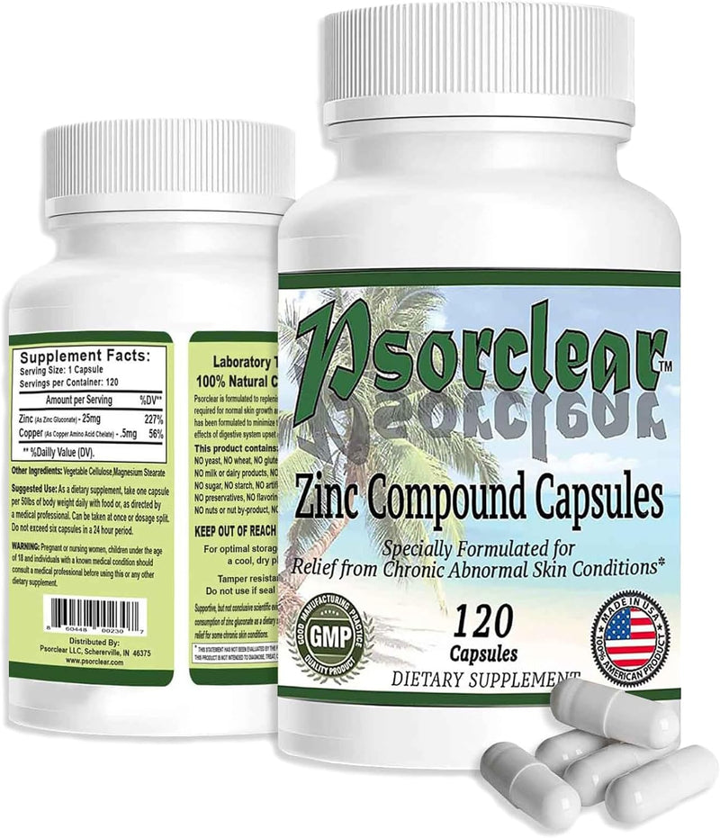 [Australia] - Psorclear-Psoriasis & Eczema Treatment | A Proven Effective and All-Natural Treatment for Psoriasis Eczema & Rosacea Relief That Works (120 Count Bottle) 