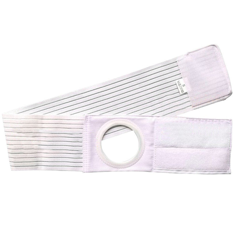 [Australia] - Ostomy Support Belt Hernia Abdominal Binder Stoma Band for Colostomy Patients Prevent Parastomal Hernia 2.76 inch Hole White (XL) XL 
