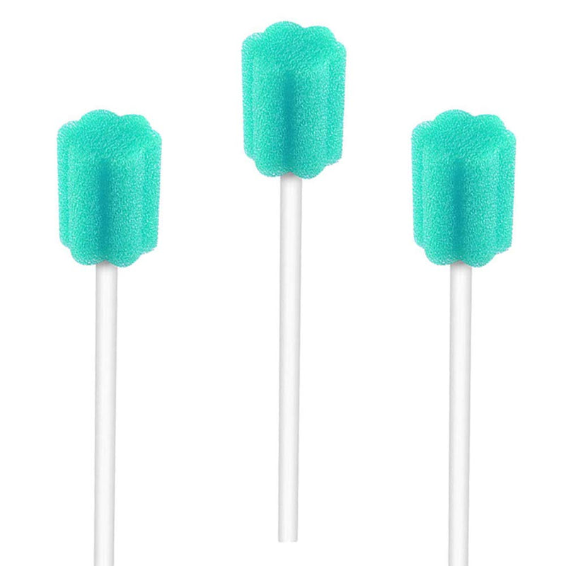 [Australia] - Wellgler's Disposable Oral Care Swabs, Sterile Sponge Mouth Swabs (250pcs, Sky Blue) Plum Shape Sky Blue 250 