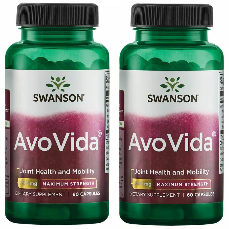Swanson AvoVida Joint Health Supplement, 300 mg, 60 Capsules, 2 Pack | Supports Joint Tissues, Cartilage, and Mobility Using Natural Ingredients, Promotes Flexibility and Connective Tissue Health 60 Count (Pack of 2)
