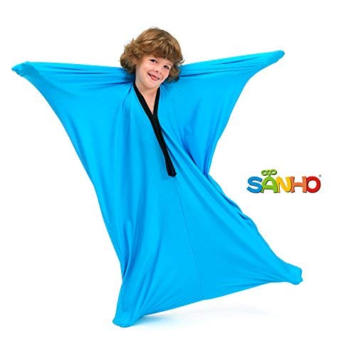 [Australia] - SANHO Sensory Sock Body Sock,Small,3-5 Years, 40" H x 27" W,Good for Height:30"-41",Perfect for Children with Sensory Processing Disorder,Updated Version,Bright Blue Bright Blue Small 