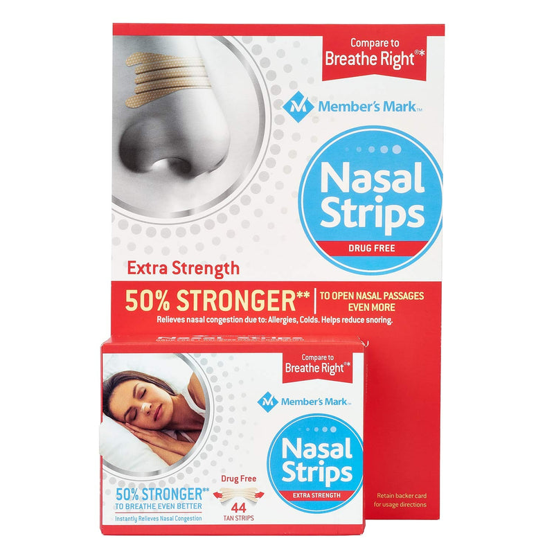 [Australia] - Member's Mark Extra Strength Nasal Strips, Tan (44 Count.) 