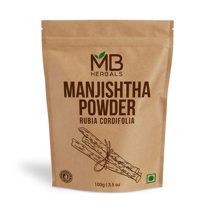 [Australia] - MB Herbals Manjishtha Powder 100g | Rubia cordifolia Root Powder | Indian Madder Root Powder 