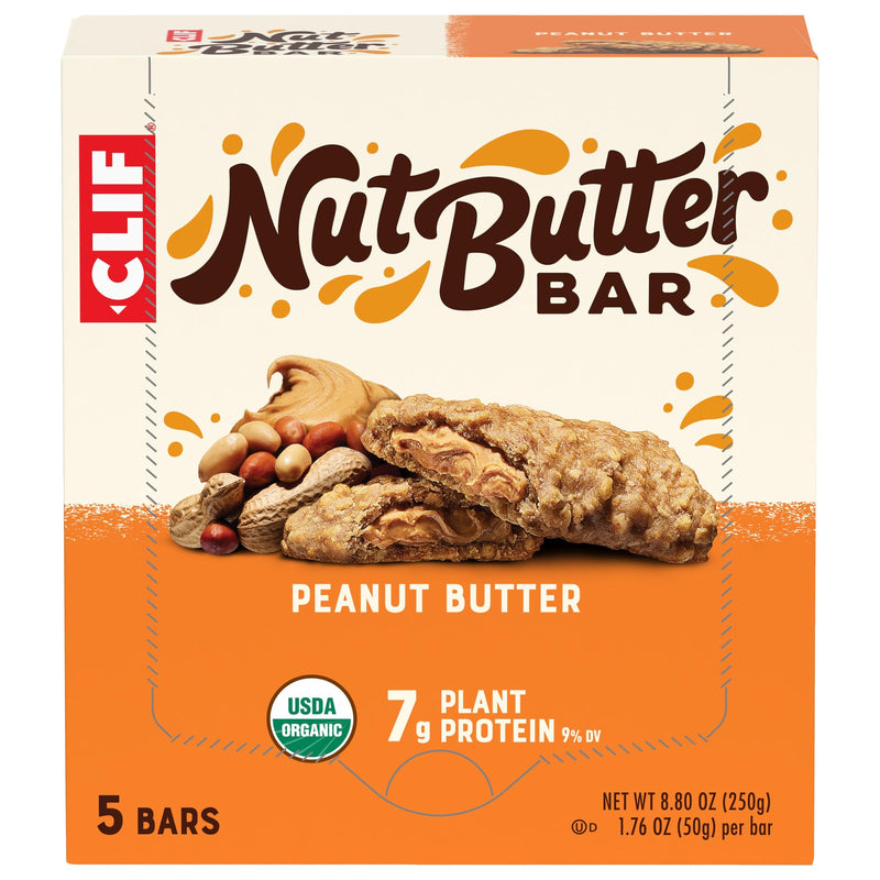 [Australia] - CLIF Nut Butter Bar - Peanut Butter - Filled Energy Bars - Non-GMO - USDA Organic - Plant-Based - Low Glycemic - 1.76 oz. (5 Pack) Peanut Butter, 5ct 5 Count (Pack of 1) 