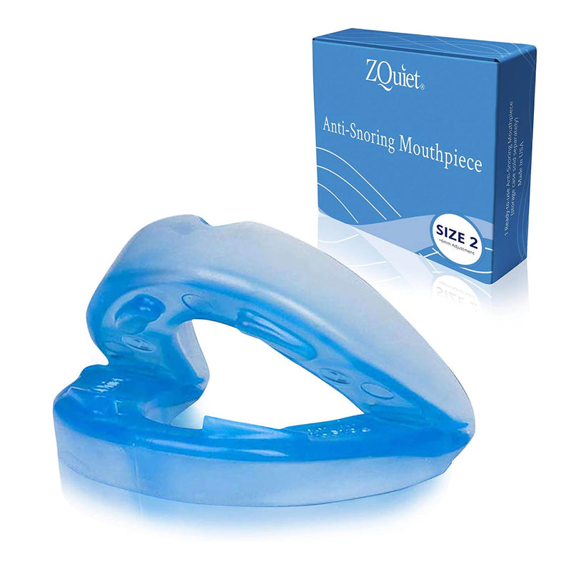 [Australia] - ZQuiet, Anti-Snoring Mouthpiece, Comfort Size #2, Single Refill, Blue Made in USA, BPA-Free, Medical-Grade Material 1 Count (Pack of 1) 