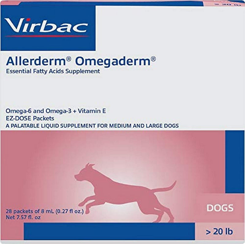 Virbac Allerderm Omegaderm EZ-Dose Packets for Medium & Large Dogs 28 Count - PawsPlanet Australia