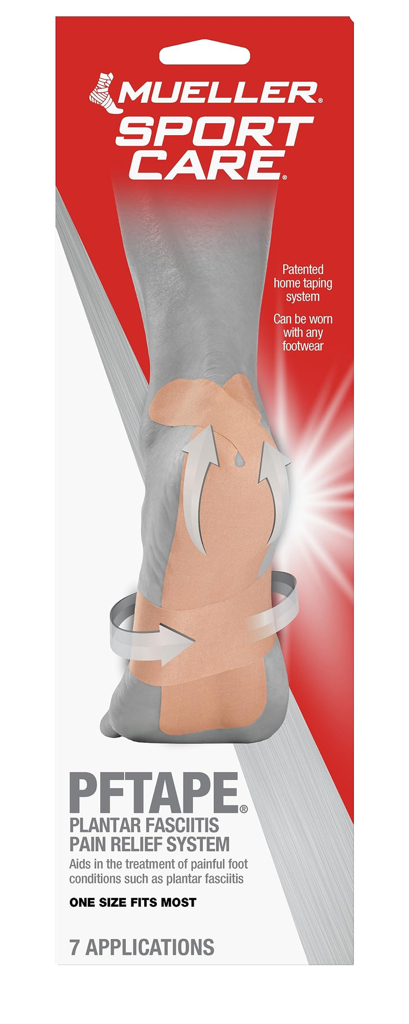 [Australia] - Mueller Sports Medicine PFTape, Tape for Plantar Fasciitis for Men and Women, Regular Beige 3 
