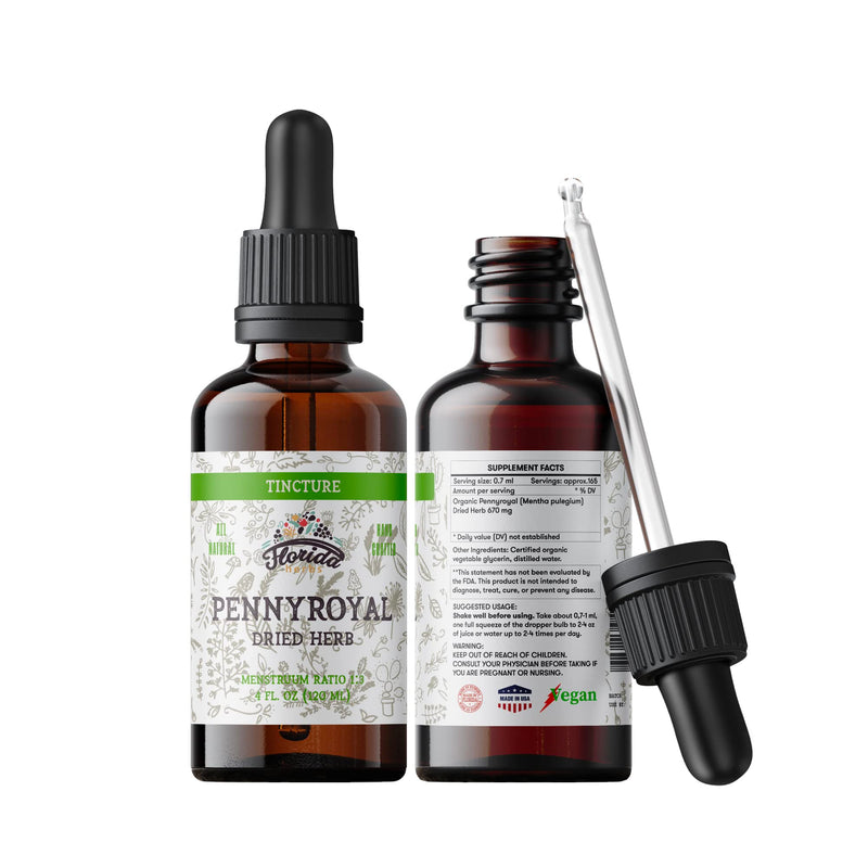 [Australia] - Pennyroyal Tincture, Organic Pennyroyal Extract (Mentha pulegium) Dried Herb, Non-GMO in Cold-Pressed Organic Vegetable Glycerin 2 oz, 670 mg 2 Fl Oz (Pack of 1) 