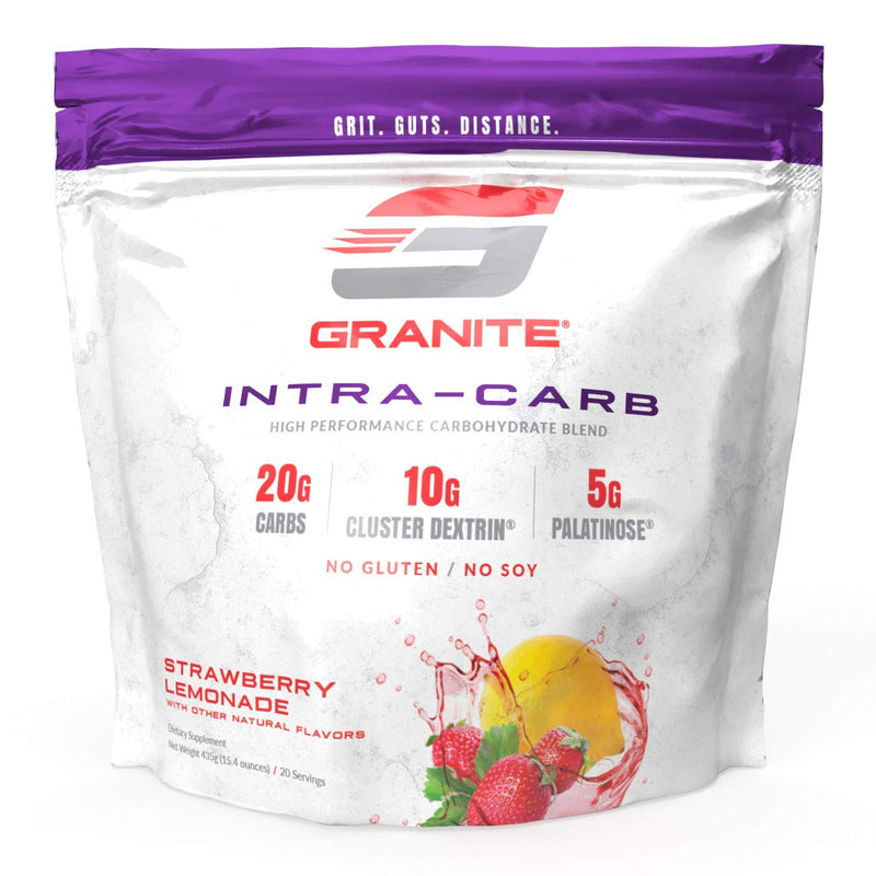 [Australia] - Carb Supplement by Granite Supplements | 20 Servings of Intra-Carb Strawberry Lemonade to Train Longer and Harder, With No Crash or Upset Stomach | Includes Cyclic Dextrin, Isomaltulose, and Dextrose 