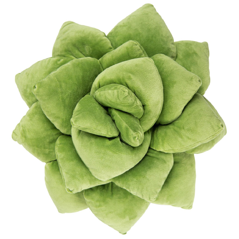 [Australia] - Green Philosophy Co. Plush Leaf Pillow - 3D Accent Succulent Leaf Throw Pillow for Couch Sofa Living Room Home Decor for Plant Lovers, Garden Lovers, Green Thumb Family & Friends Lil Pop (16 Inches) Olive Green 