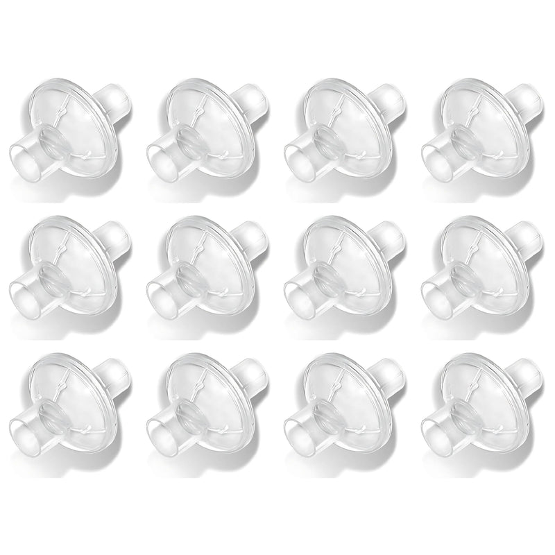 [Australia] - Nispira CPAP Inline Filter Viral for BiPAP CPAP Machines ResMed, Dreamstation Standard Tubing Outlet 22 mm Machine Outlet 25mm, 12 Packs Clear 12 Count (Pack of 1) 