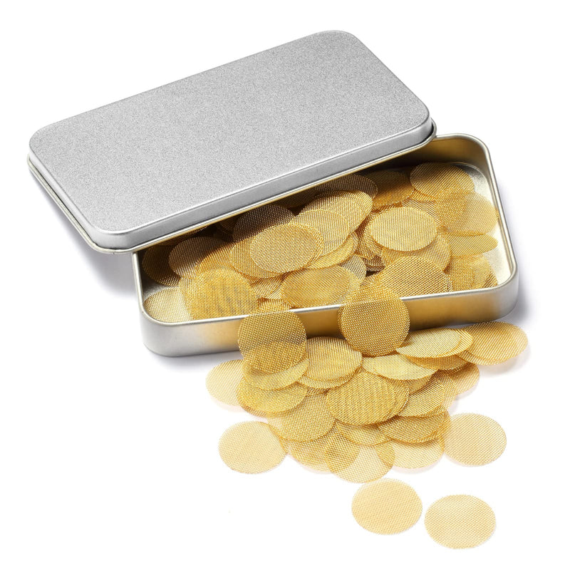 [Australia] - 200pcs 3/4 Inch Brass Pipe Screens, 3/4 Inch Brass Pipe Screen with Storage Box 0.75 Inch (Pack of 200) 