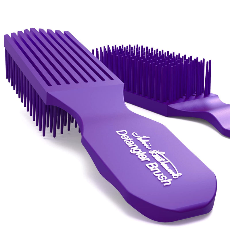 Purple Detangler Brush by Felicia Leatherwood - For Kinky, Curly, Wavy 4c or Straight Hair - Tame Your Tangles Smooth Your Coils - Pain Free for All Ages Purple
