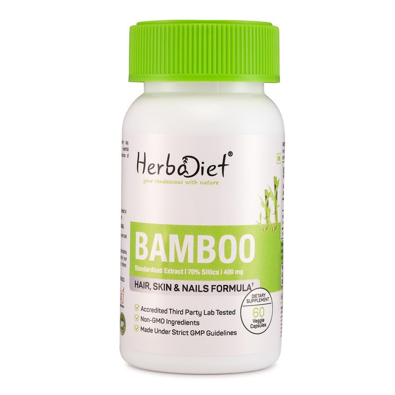 [Australia] - Bamboo Extract Capsules | Supports Healthy Skin, Hair & Nails | Natural Hair Supplement with 70% Silica (120 Capsules) 