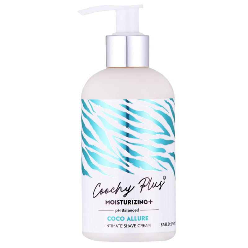 [Australia] - Coochy Plus Intimate Shaving Cream COCO ALLURE For Pubic, Bikini Line, Armpit and more - Rash-Free With Patent-Pending MOISTURIZING+ Formula – Prevents Razor Burns & Bumps, In-Grown Hairs, Itchiness Green 