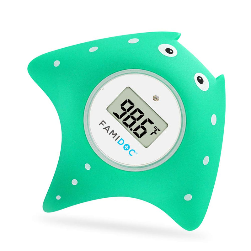 [Australia] - Baby Bath Thermometer with Room Thermometer - Famidoc FDTH-V0-22 NEW Upgraded Sensor Technology for Baby Health Bath Tub Thermometer Floating Toy Thermometer (Blue) Blue 
