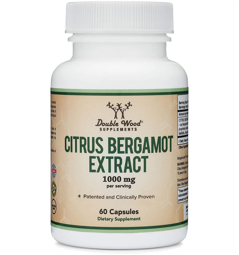 [Australia] - Citrus Bergamot Supplement - Only Patented, Clinically Proven Bergamot Extract - 1,000mg Servings (Sourced from Italy) (60 Capsules) by Double Wood 