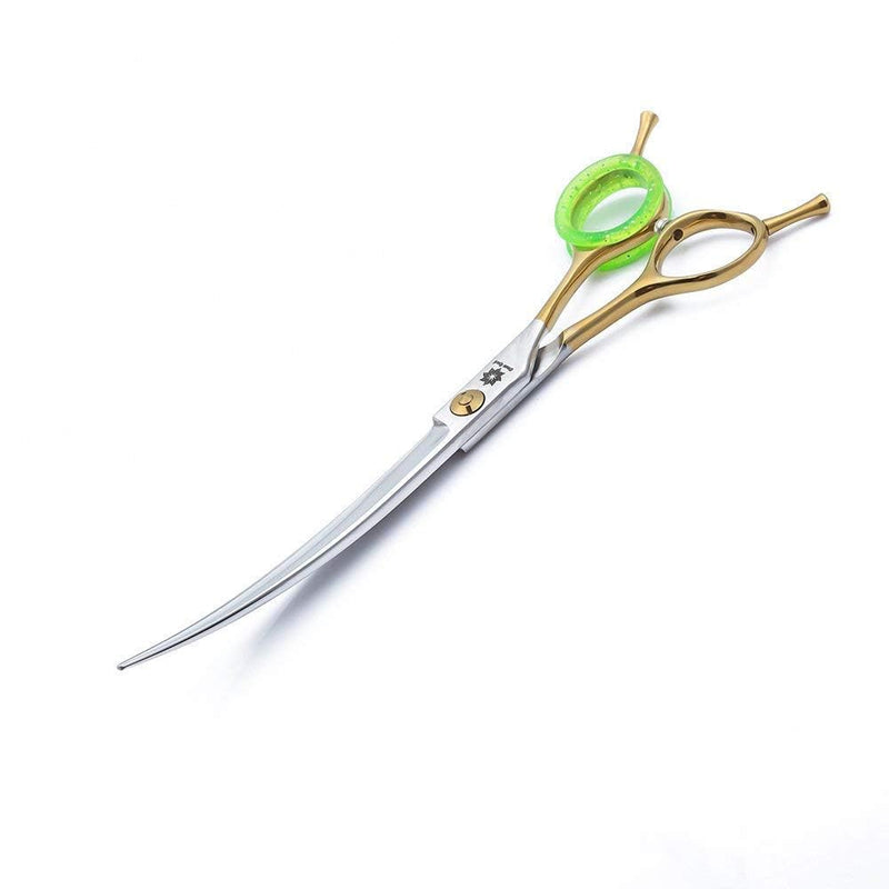 6/7 inch Barber Scissors Shear Curved - Hair Cutting Scissors Two-way Bent Blade Scissor Japanese 440C Steel - Hair Stylists Shears with Twin Tail (C-7 inch-Curved Scissor) C-7 inch-Curved Scissor