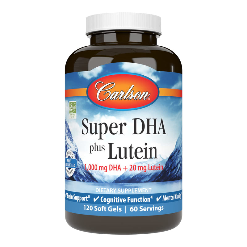 [Australia] - Carlson - Super DHA Plus Lutein, 1000 mg DHA + 20 mg Lutein, 120 Softgels 