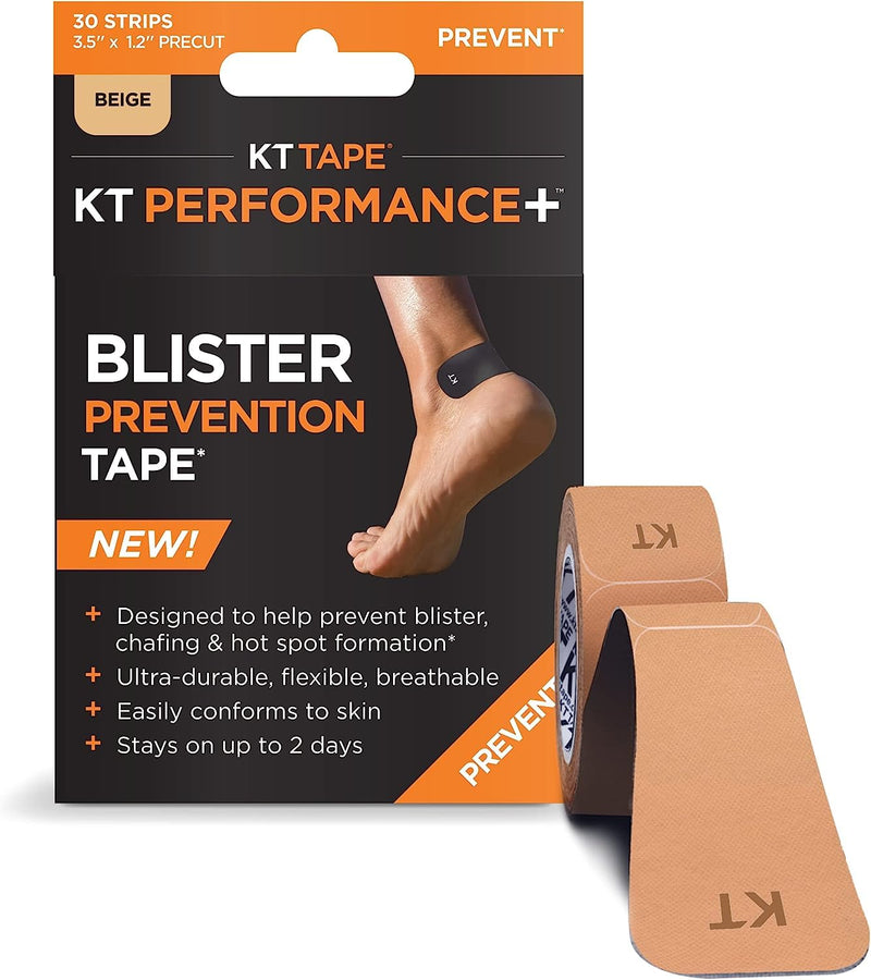 [Australia] - KT Tape, Blister Prevention Tape, 30 Count, 3.5" Precut Strips, Beige 3.5 Inches 