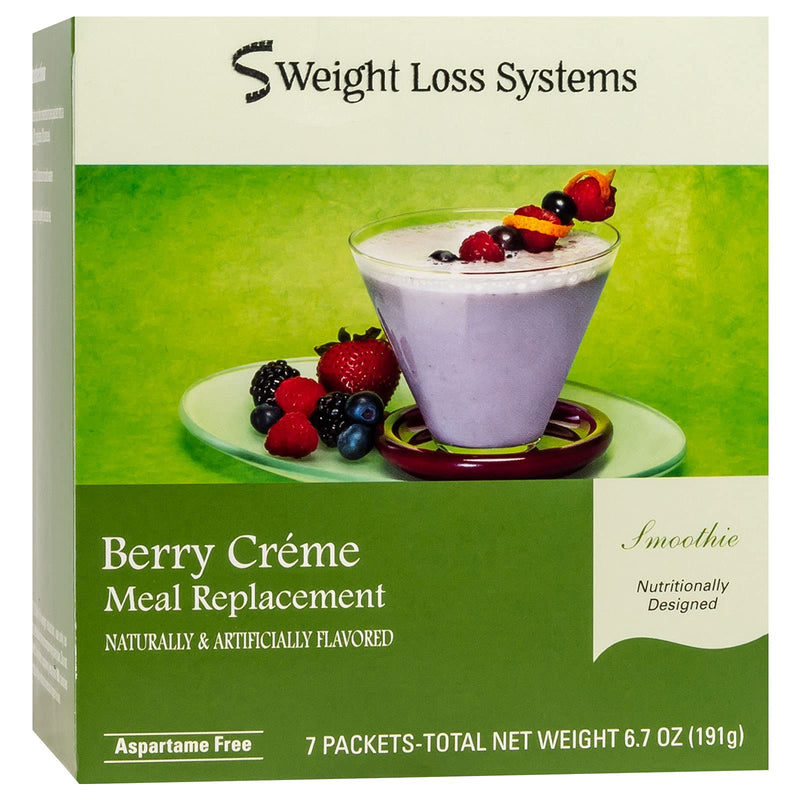 Meal Replacement Smoothie - Berry Creme - High Protein 15g - Low Carb - Vitamins and Minerals - (7/Box)