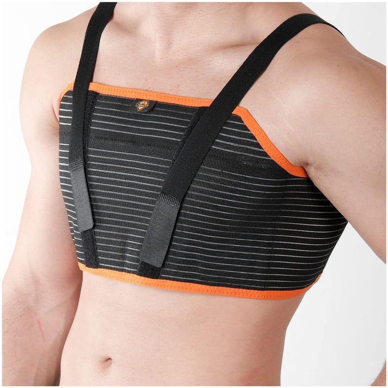 [Australia] - ORTONYX Sternum and Thorax Support Chest Brace for Men and Women - Brocken Fractured, Dislocated Cracked Ribs - Open Heart Surgery Recovery - HB5251/Black/X-Large X-Large (Pack of 1) Black 