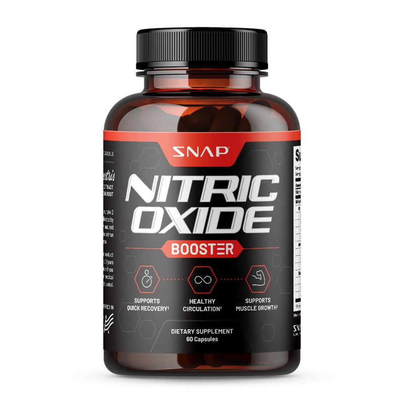 [Australia] - Snap Supplements Nitric Oxide Booster, Nitric Oxide Supplement for Blood Circulation and Blood Flow, 60 Capsules 
