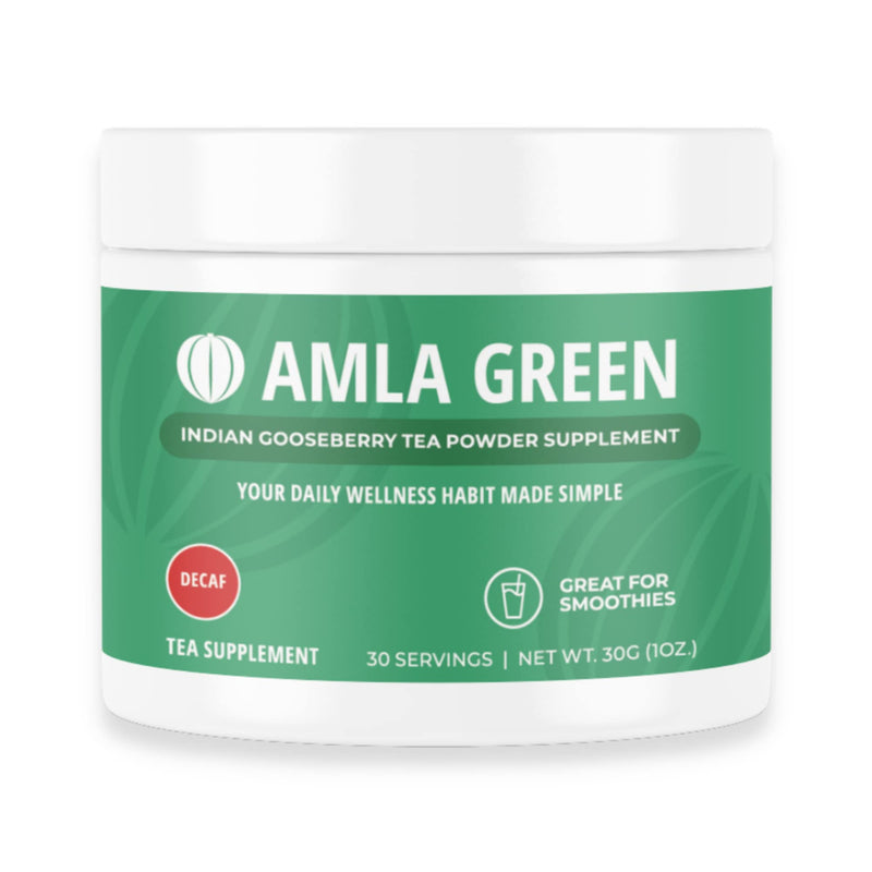 [Australia] - Amla Powder & Decaf Green Tea Superfood Supplement, 20x Ultra Concentrated Amla, Antioxidant Support, Made with Oolong Tea and Indian Gooseberries, Organic, Vegan, Decaf, 30 Servings 30 Servings (Pack of 1) 