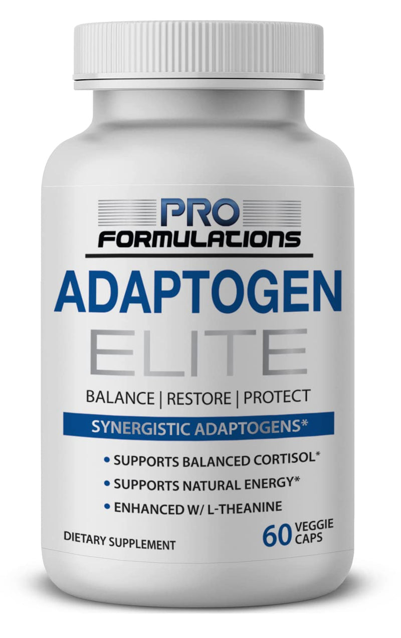 [Australia] - Adaptogen Elite - Synergistic Blend - 60 vcaps - Balances Cortisol & Natural Energy - Enhanced with Rhodiola, Ashwagandha, Astragalus, Schisandra, Eleuthero, L-Theanine 