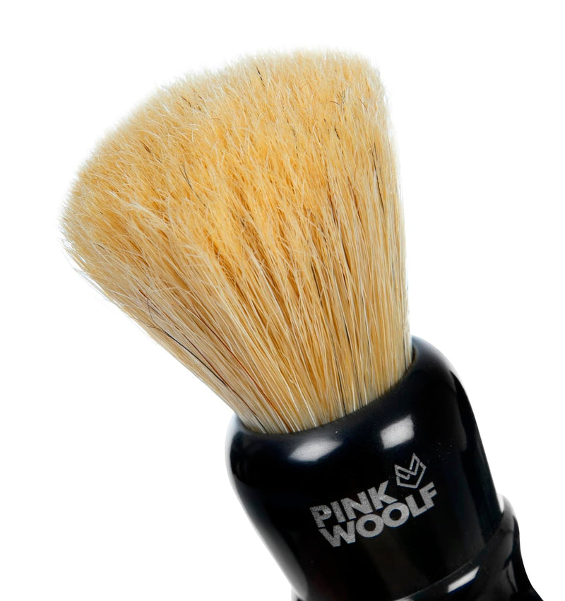Boar Shaving Brush– 25mm Knot, Premium Boar Bristles & Gloss Black Resin Handle, Traditional Wet Shave Brush for Face Exfoliation, Luxury Lather, Gift Ready Pack of 1