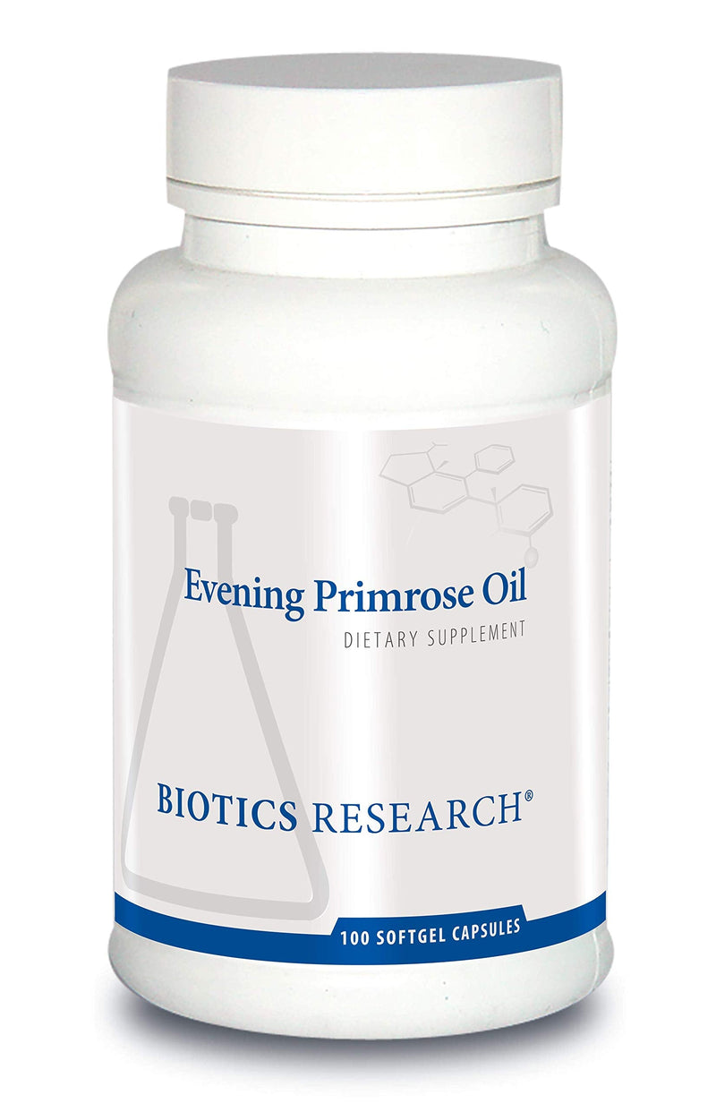 [Australia] - Biotics Research Evening Primrose Oil Potent Gamma Linolenic Acid GLA Source, Linoleic Acid, Healthy and Balanced Body Response, Cardiovascular, Neurological, Skin, Women’s Health. 100 Softgels 